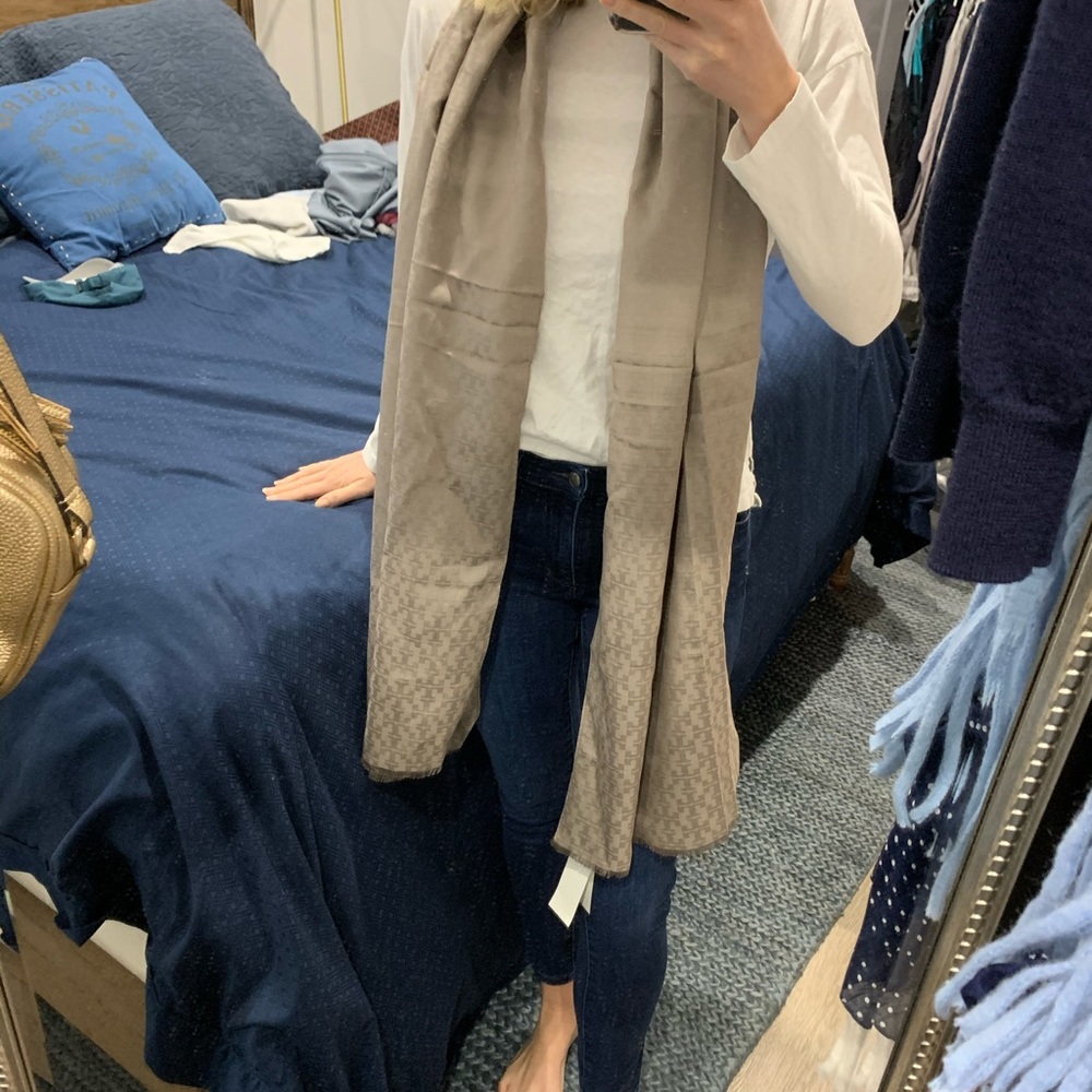 Tory Burch logo scarf